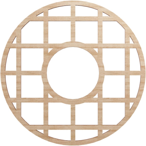 Ekena Millwork O'Neal Wood Fretwork Pierced Ceiling Medallion, Alder, 16"OD x 5 3/4"ID x 1/4"T CMWP16X16X0250ONAL - main